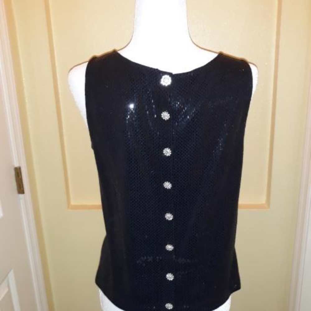 Black sequin top